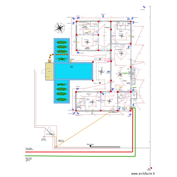 chiang rai new land electric. Plan de 0 pièce et 0 m2