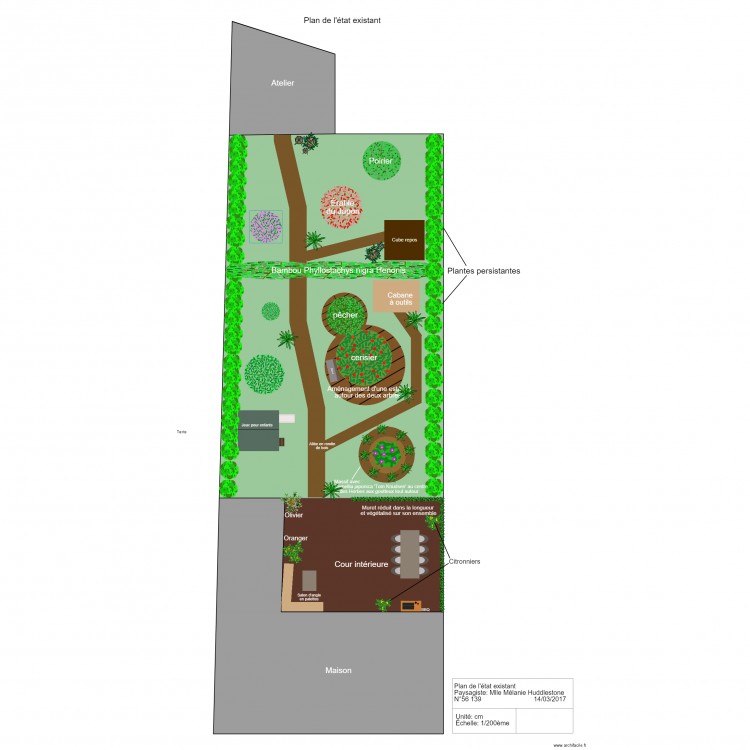 etat projeté. Plan de 0 pièce et 0 m2