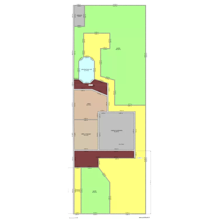 maison agrandie sur terrain. Plan de maison agrandie sur terrain. Plan de