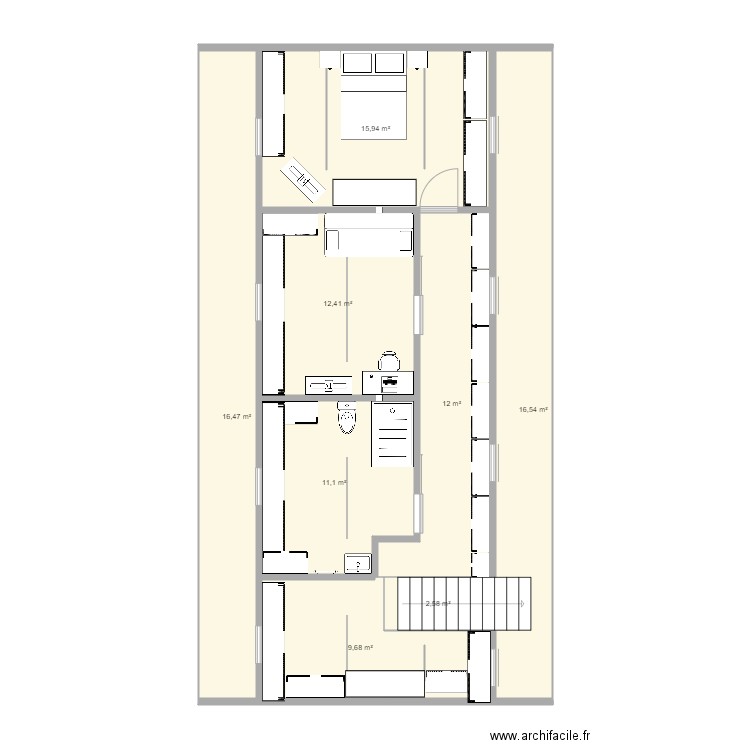 global sans pièces. Plan de 0 pièce et 0 m2