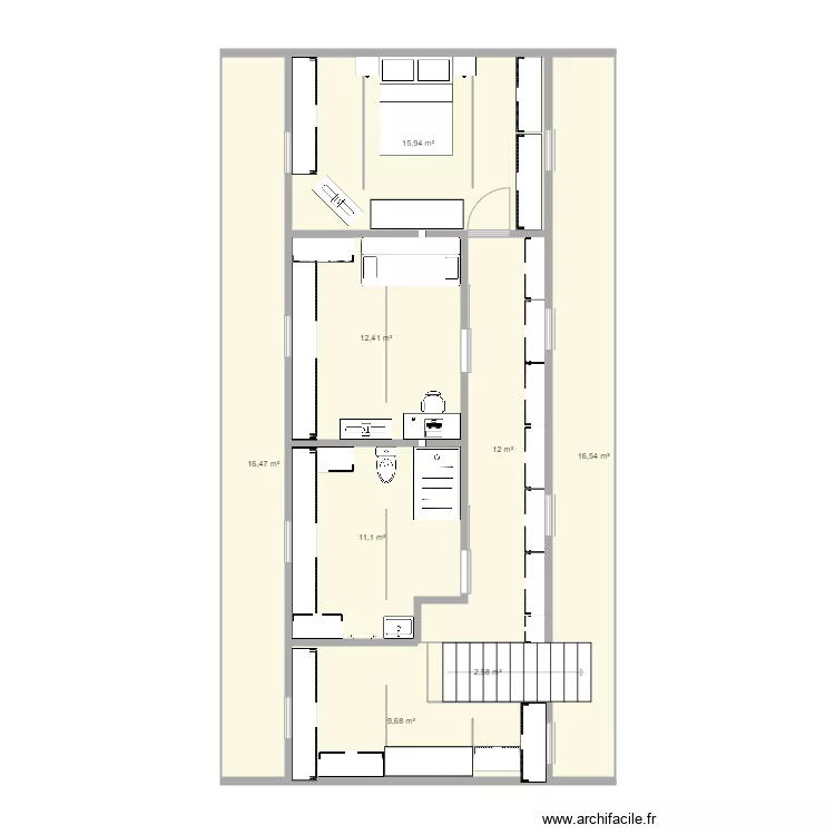 global sans pi&egrave;ces. Plan de 