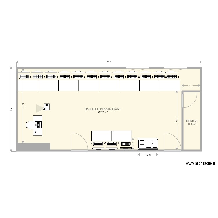 Salle des profs. Plan de 0 pièce et 0 m2