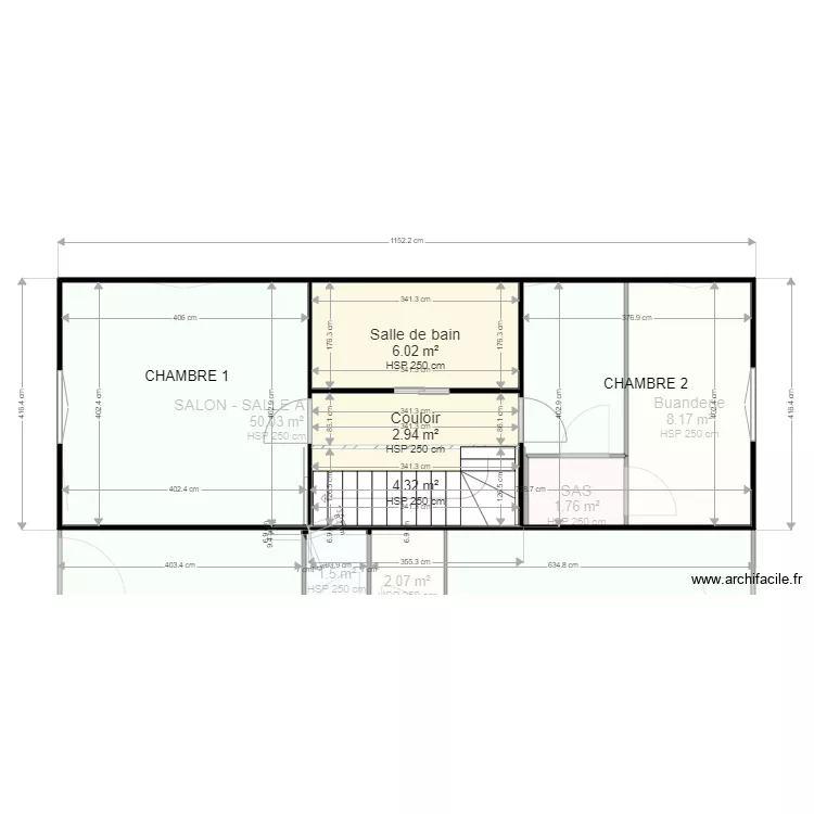 Maaison Favalello. Plan de 