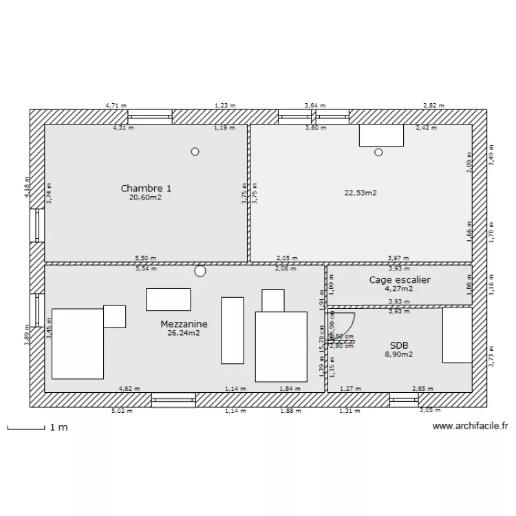 maison étage. Plan de maison étage. Plan de