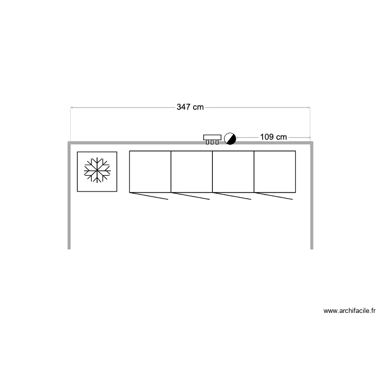cuisine salon. Plan de 
