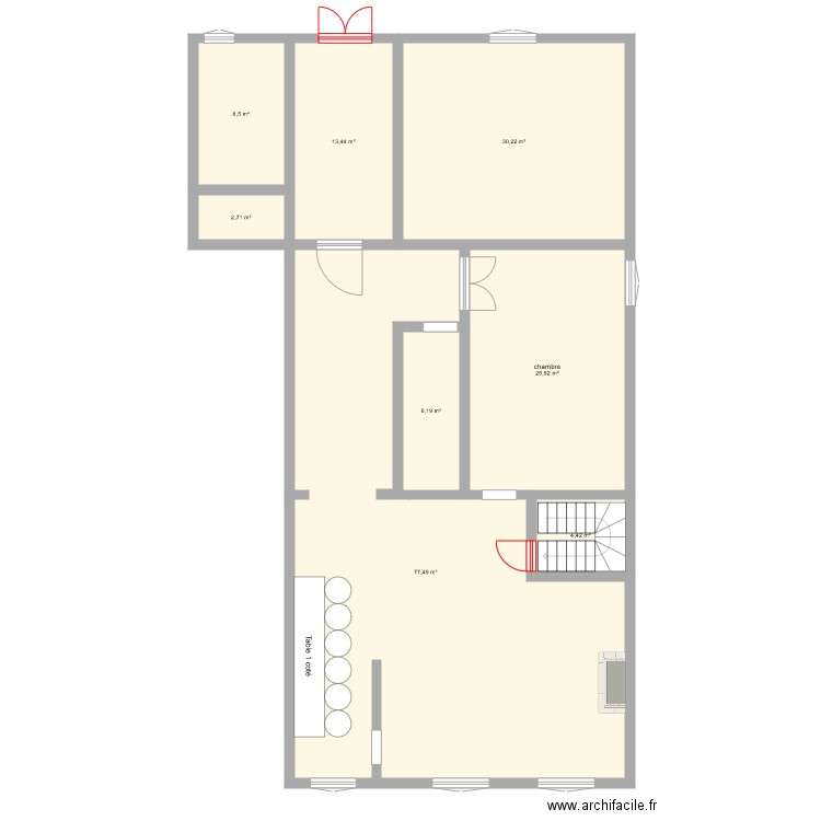 etage du 7. Plan de 8 pièces et 169 m2