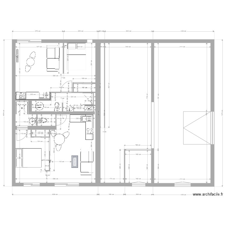 Yvrac SSOL Projet 5. Plan de 9 pièces et 137 m2