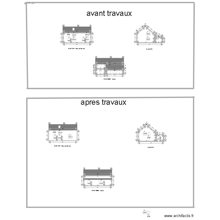 face Sud coupe. Plan de 0 pièce et 0 m2