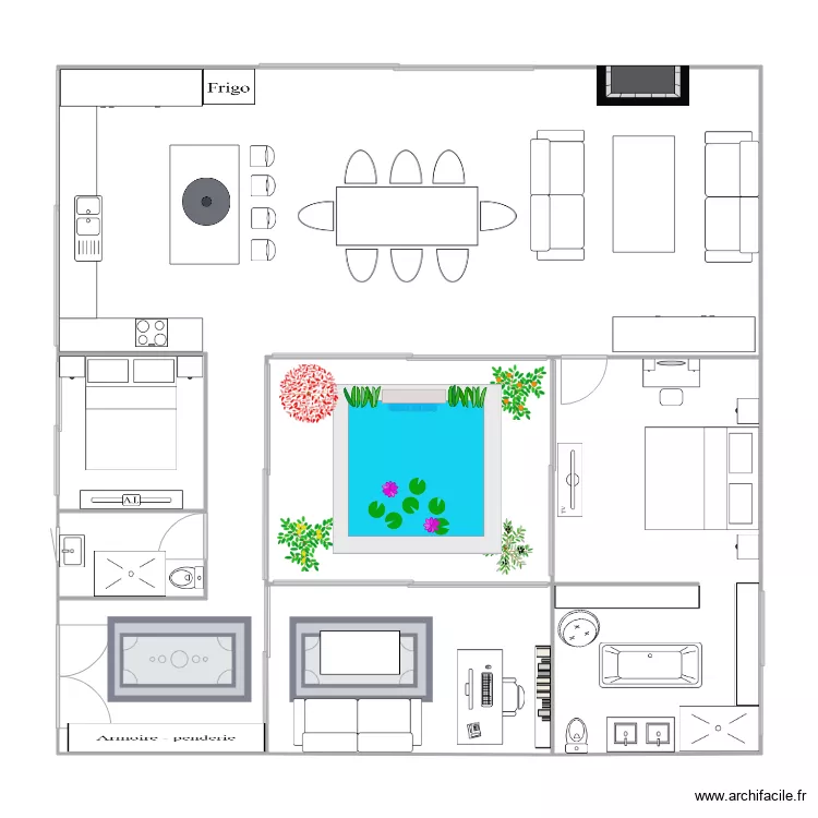 PATIO CENTRAL. Plan de 