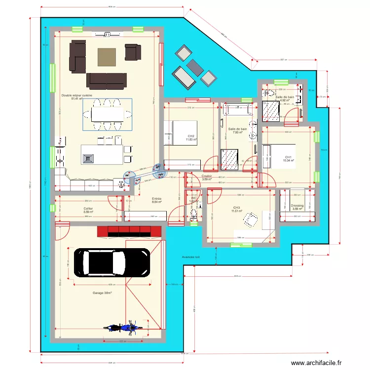 Plan Perso III 120 m2 . Plan de 