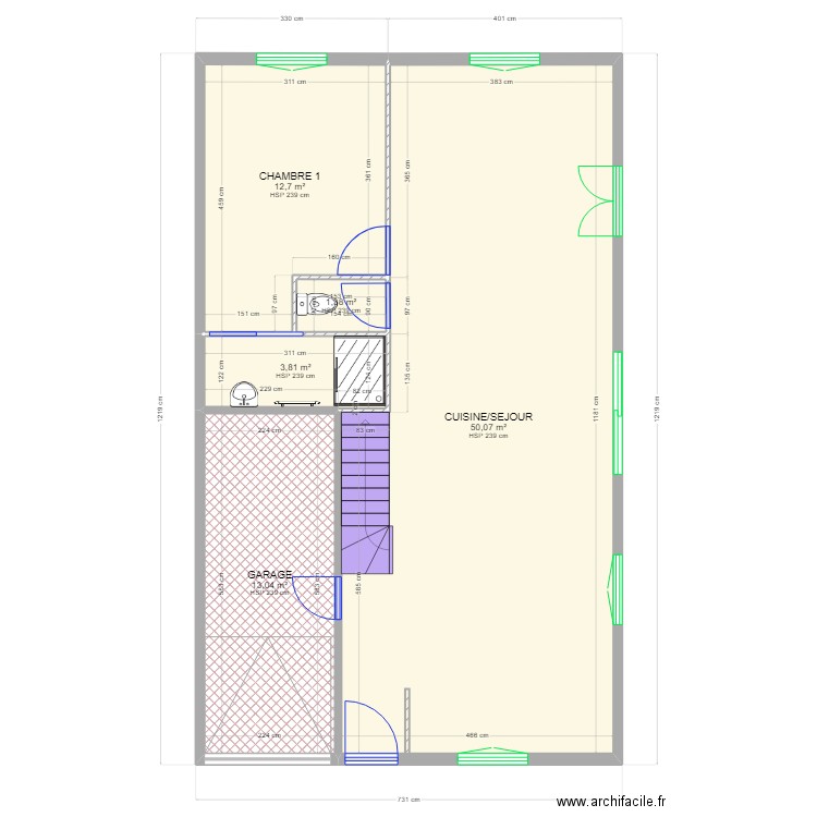 Plan Bonnes cotes etage 1 ok. Plan de 0 pièce et 0 m2