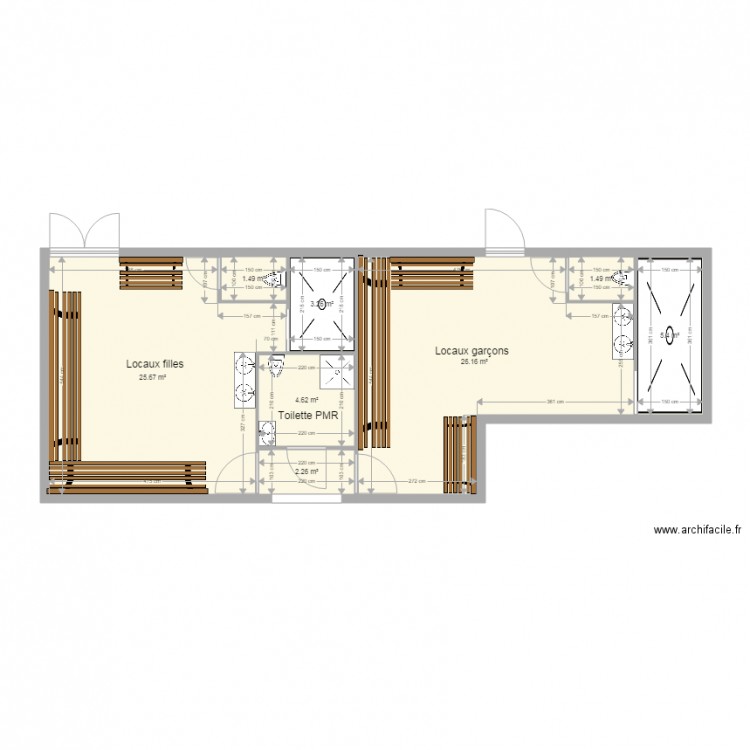 plan projet sanitaires gauche Caudron 2. Plan de 0 pièce et 0 m2