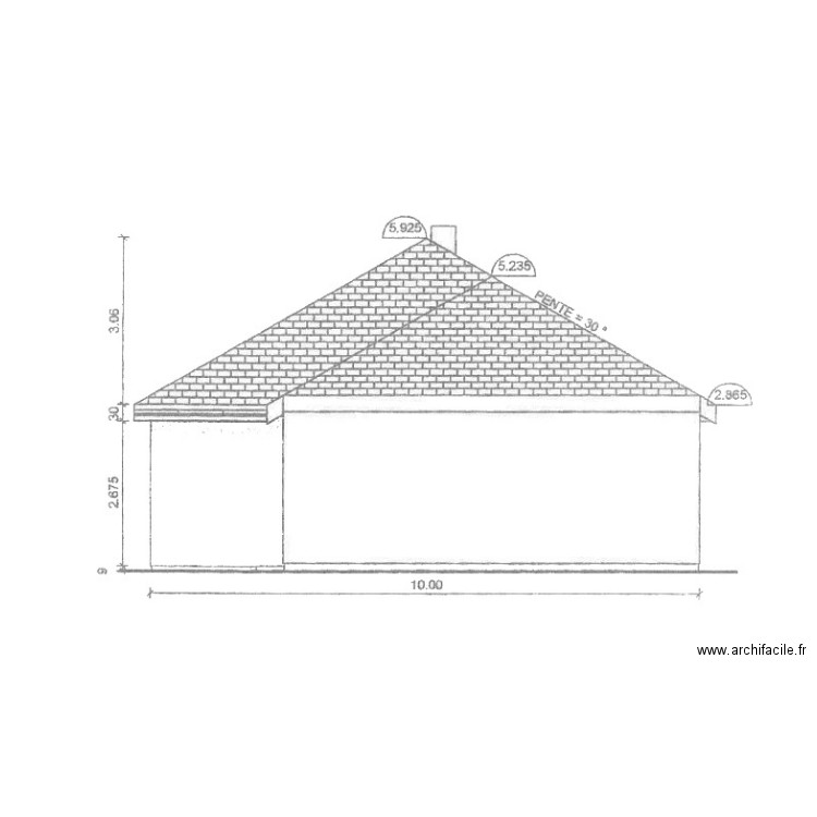 Bamas ouest. Plan de 0 pièce et 0 m2