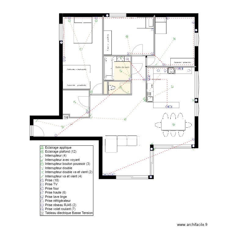 aparte letice. Plan de 0 pièce et 0 m2