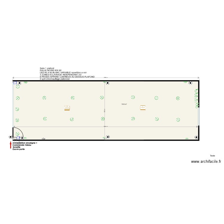 NEGRESKO 10 03 2019 Salle 1 eclairage. Plan de 0 pièce et 0 m2