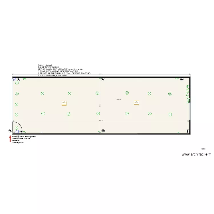 NEGRESKO 10 03 2019 Salle 1 eclairage. Plan de 