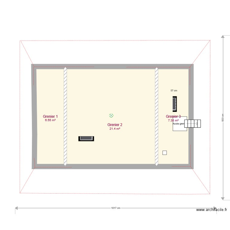 Grenier Electricité. Plan de 0 pièce et 0 m2