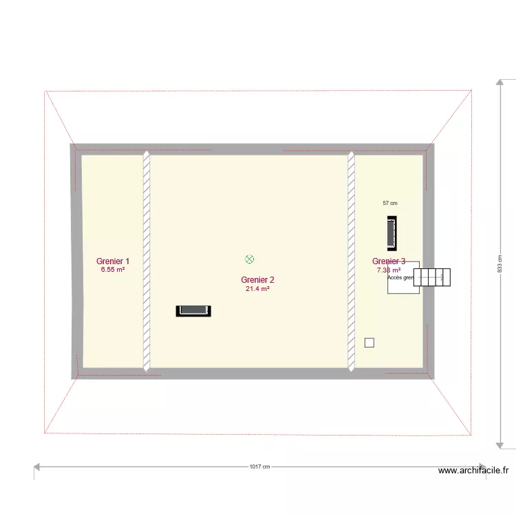 Grenier Electricit&eacute;. Plan de 
