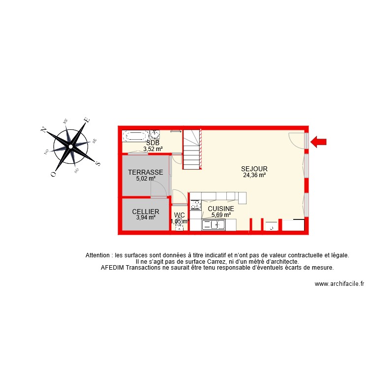 BI 7271 RDC . Plan de 0 pièce et 0 m2