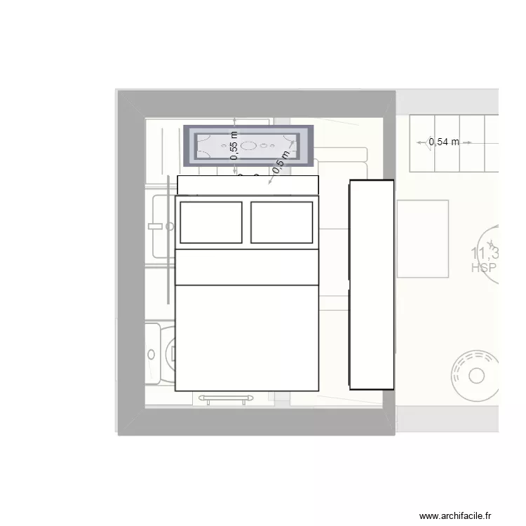 studio. Plan de 