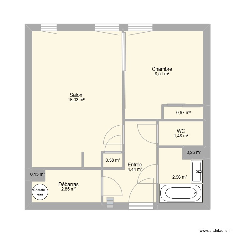 BEAUDOIN. Plan de 10 pièces et 38 m2