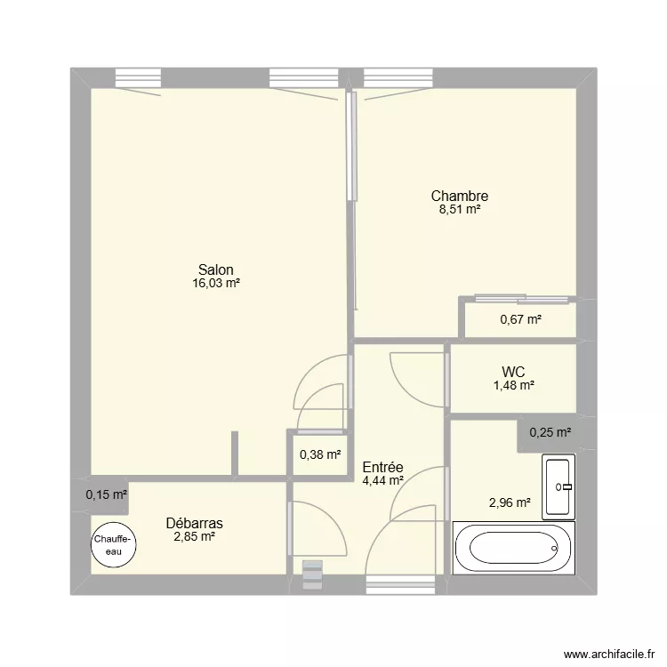 BEAUDOIN. Plan de 10  et 38 m²