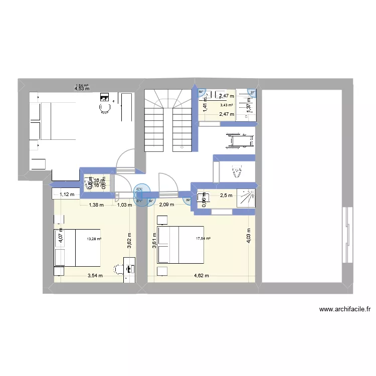 castellamare premier etage V2 - 3 ch. Plan de 5 et 37 m² castellamare premier etage V2 - 3 ch. Plan de 5 et 37 m²