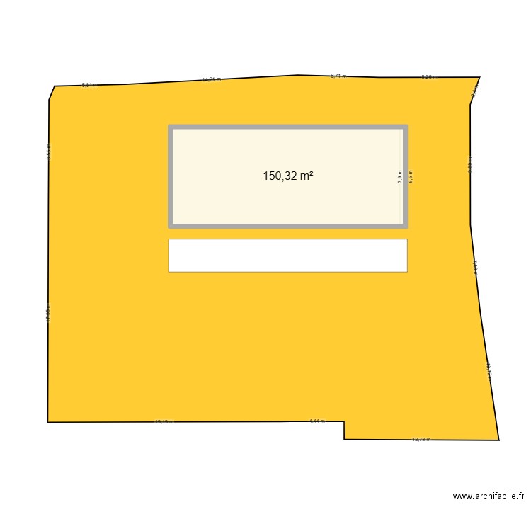 merlatière. Plan de 1 pièce et 150 m2