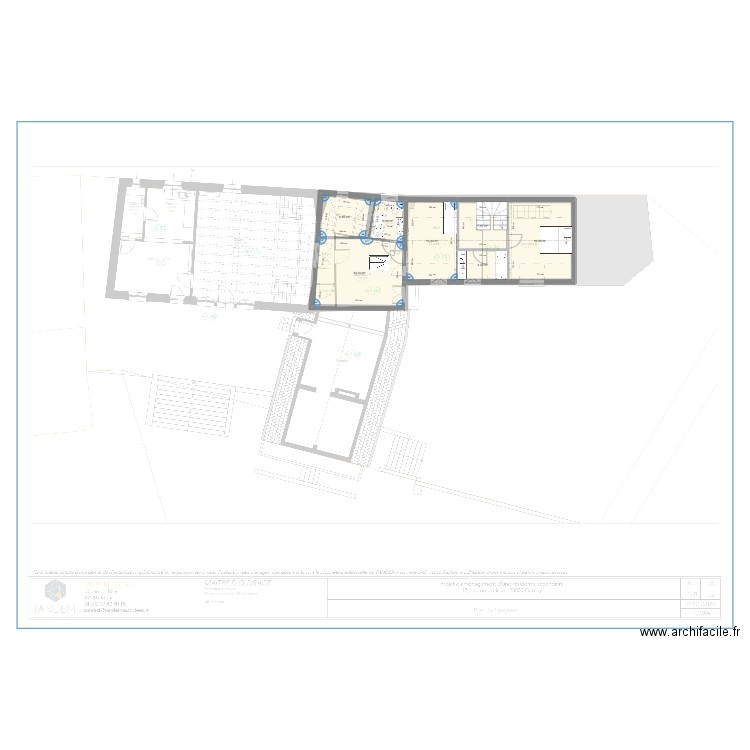 garnayetage. Plan de 7 pièces et 73 m2
