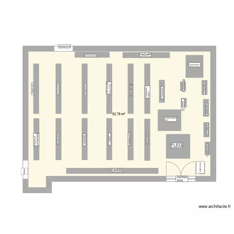 PLAN INTER P2B LG. Plan de 1 Pièce et 53 m² PLAN INTER P2B LG. Plan de 1 Pièce et 53 m²