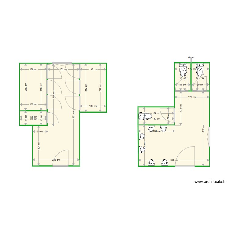 ecole. Plan de 0 pièce et 0 m2