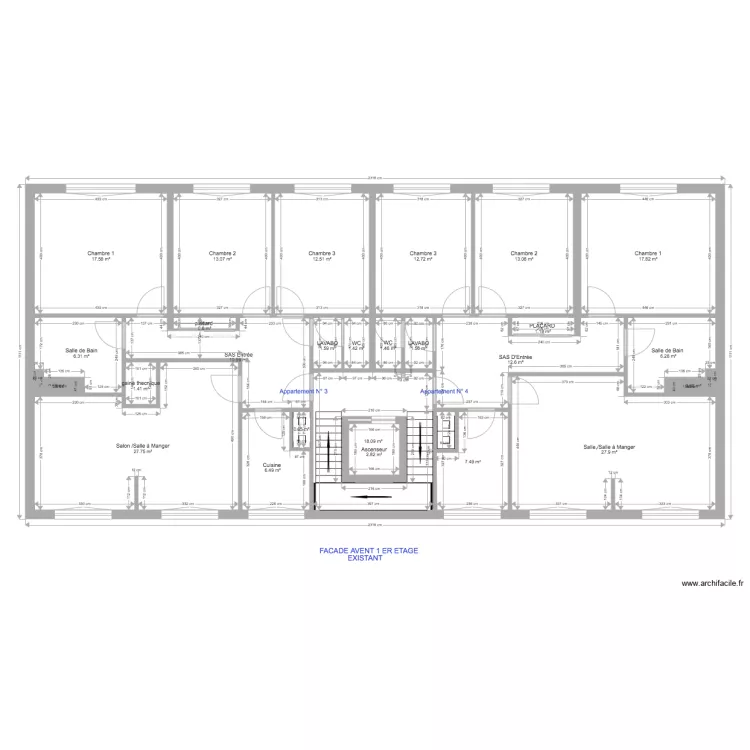 hocin EXISTANT 1 ER ETAGE EXISTANT. Plan de 