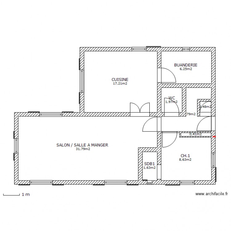 Maison Vigie - RDC - V3. Plan de 0 pièce et 0 m2