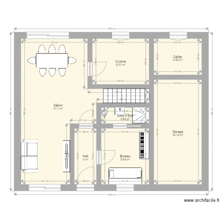 Plan Facade 11m n1. Plan de 0 pièce et 0 m2