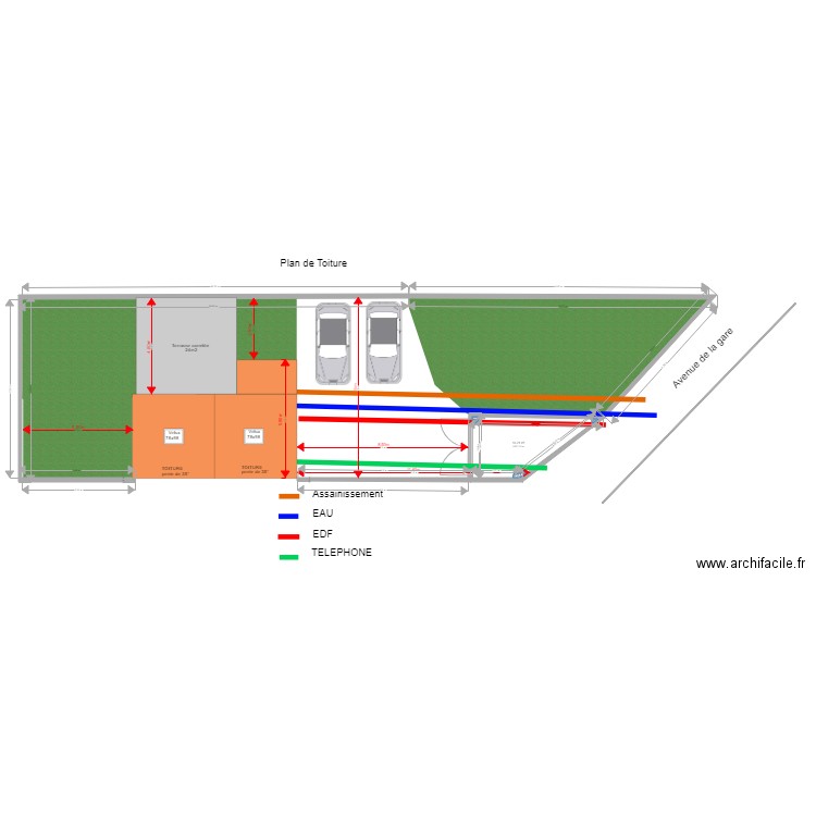 Plan Toiture. Plan de 0 pièce et 0 m2