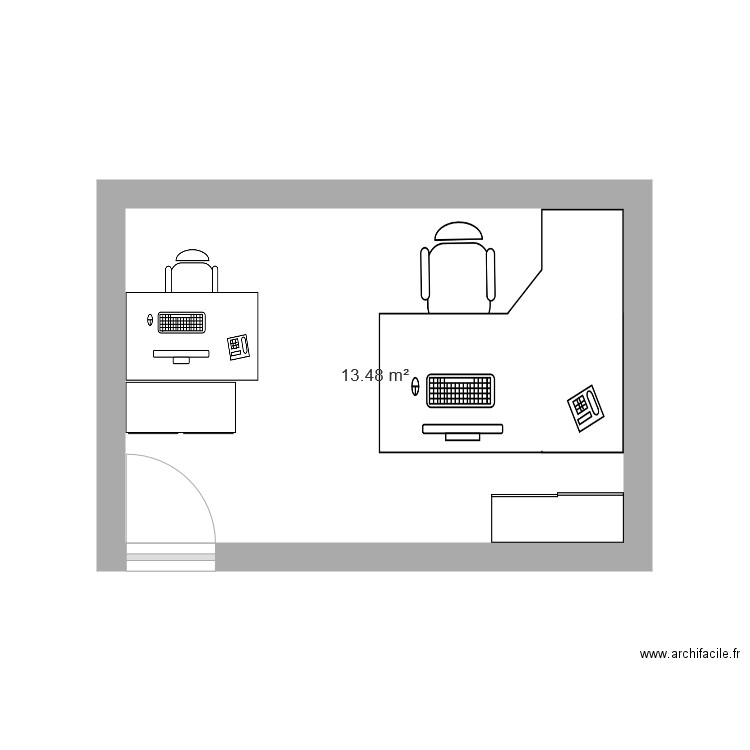 bureau externe. Plan de 0 pièce et 0 m2