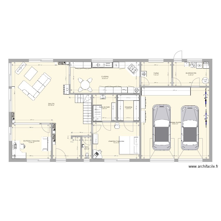 Maison William RdC aménagée. Plan de 0 pièce et 0 m2