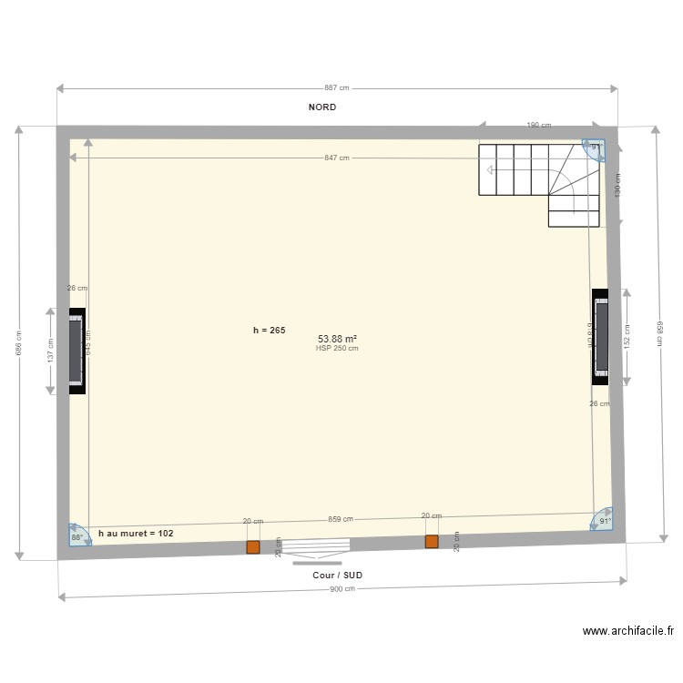 Etage Pinceloup 1 NU. Plan de 0 pièce et 0 m2