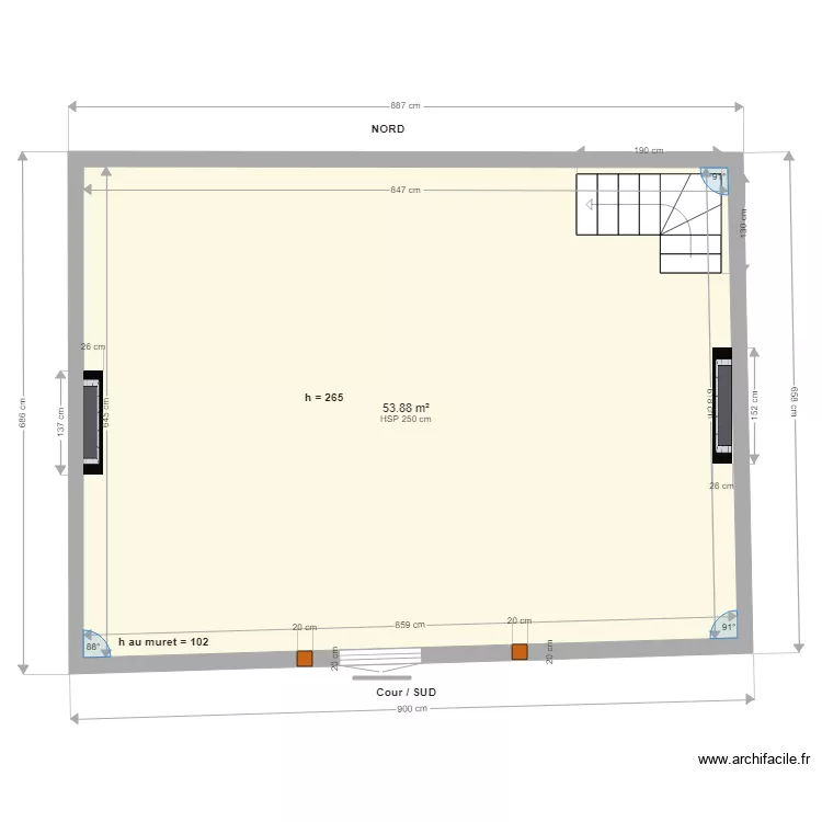 Etage Pinceloup 1 NU. Plan de 