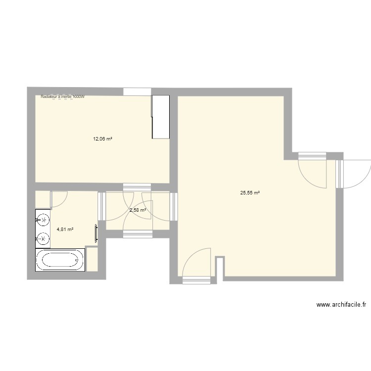 colocation. Plan de 0 pièce et 0 m2