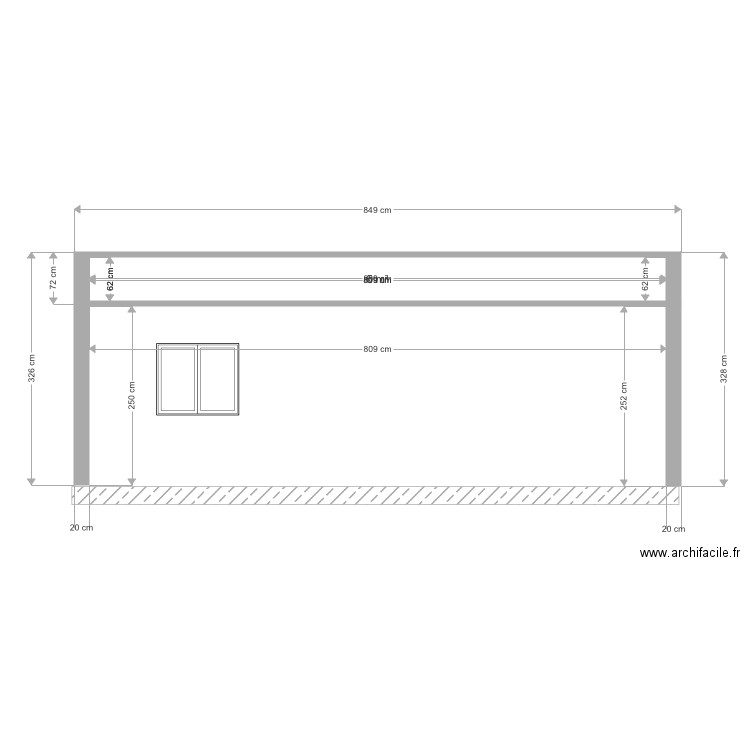 Annexe façade. Plan de 0 pièce et 0 m2