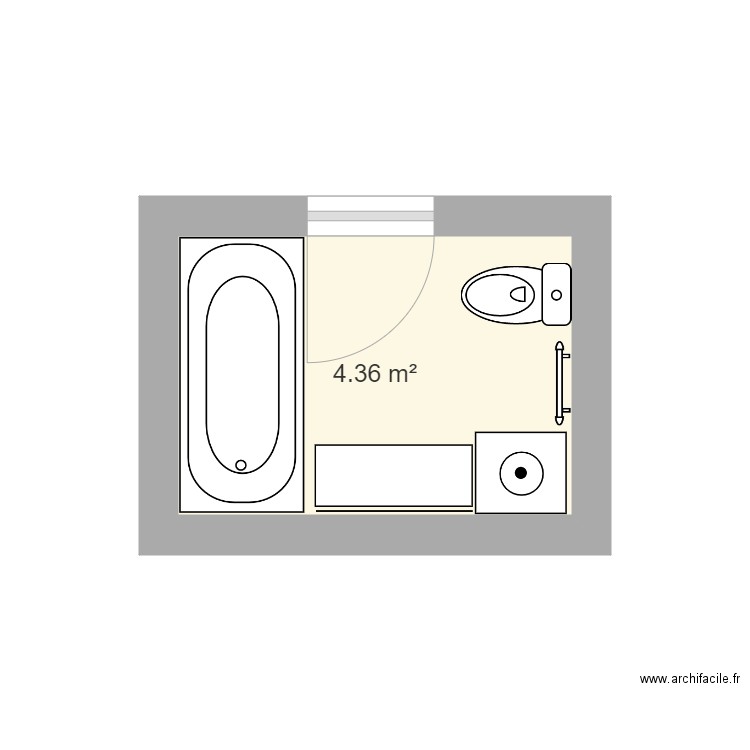 salle de bain rdc1er. Plan de 0 pièce et 0 m2