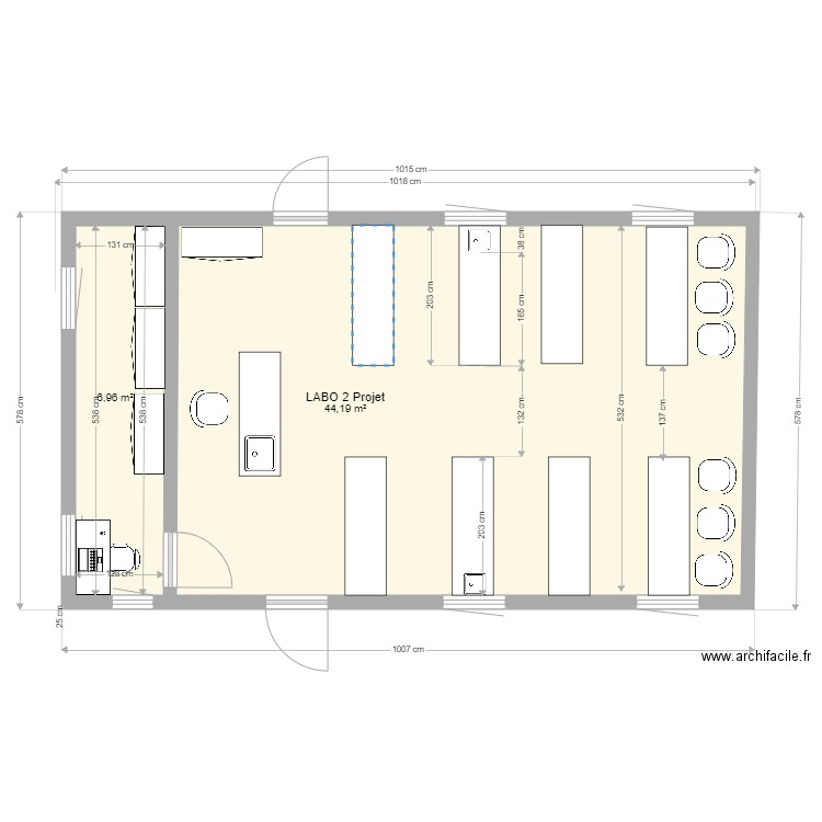 Union salle de TP. Plan de 0 pièce et 0 m2
