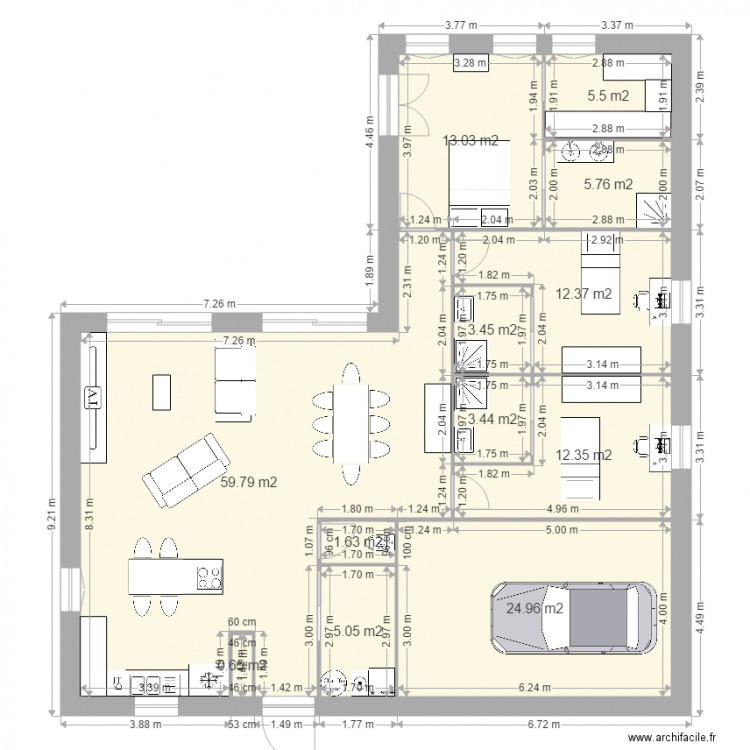 Maison L Mios. Plan de 0 pièce et 0 m2