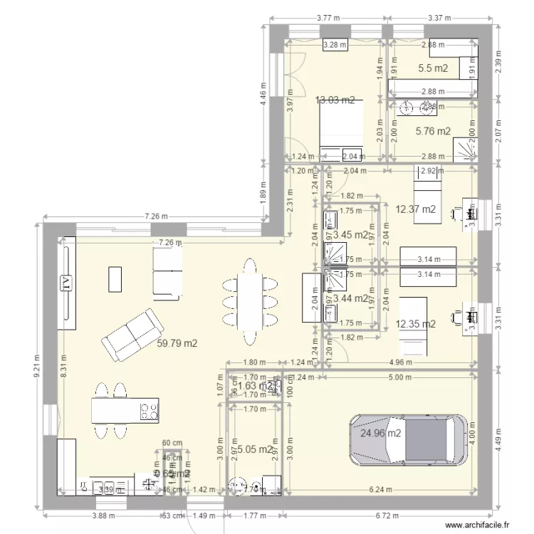 Maison L Mios. Plan de 