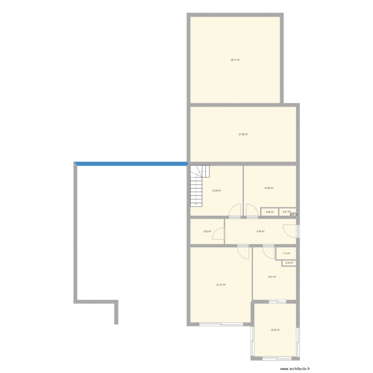 extension. Plan de 0 pièce et 0 m2
