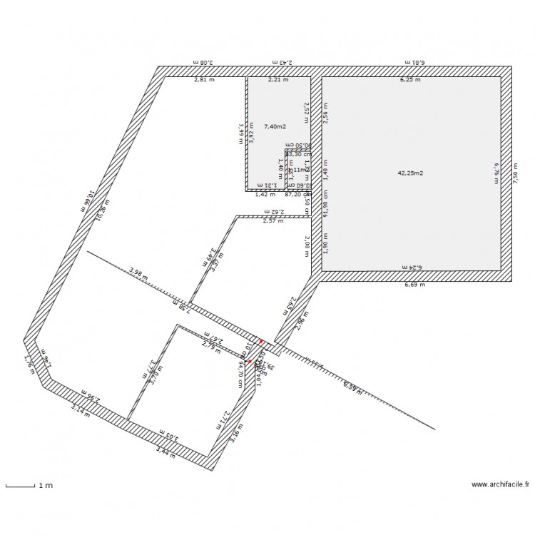 maison casssé. Plan de 0 pièce et 0 m2