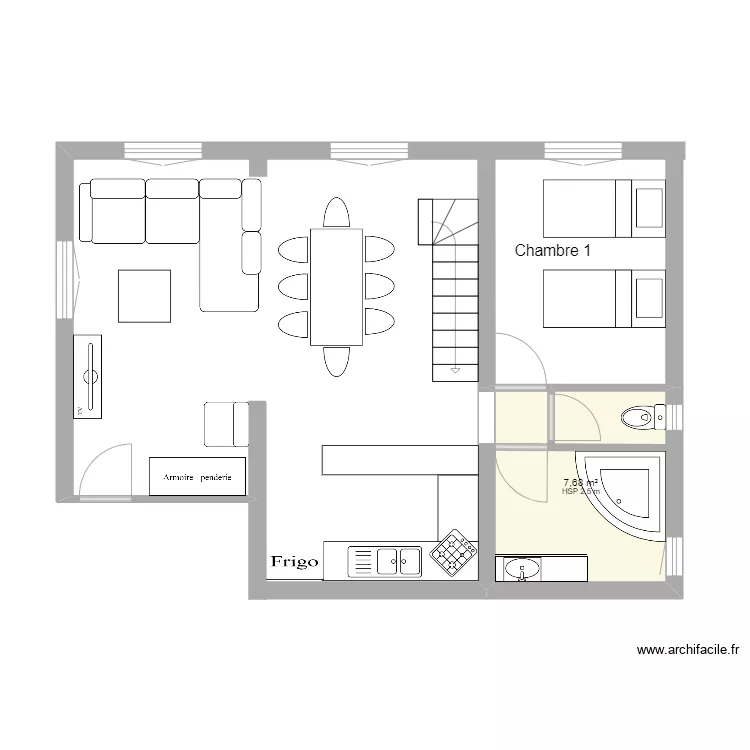 Appartement le Praz. Plan de 