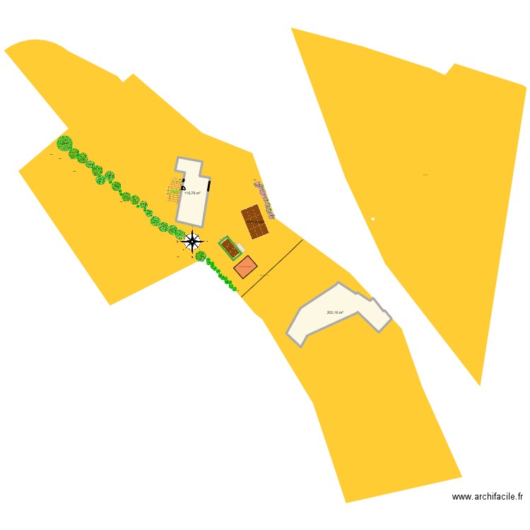 Garage. Plan de 2 pièces et 319 m2