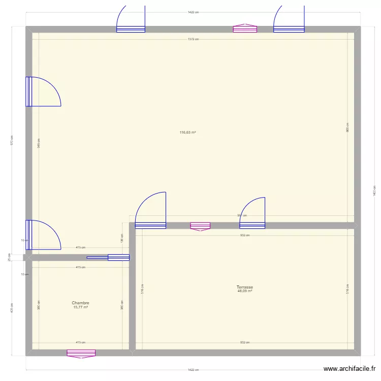 Maison vide. Plan de 